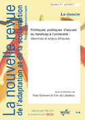 Nras 77. politiques publiques d´accueil du handicap a l´universite : dilemmes et enjeux ethiques